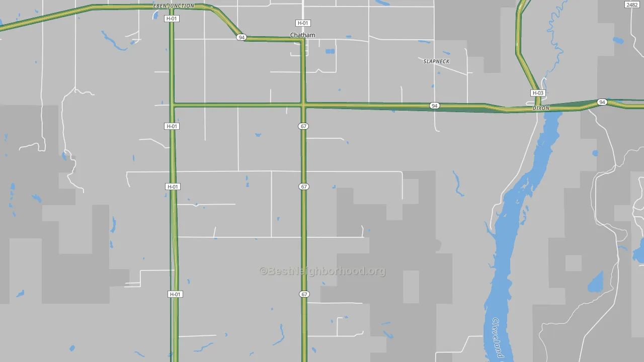 49816, MI Map of Noise Levels in 49816