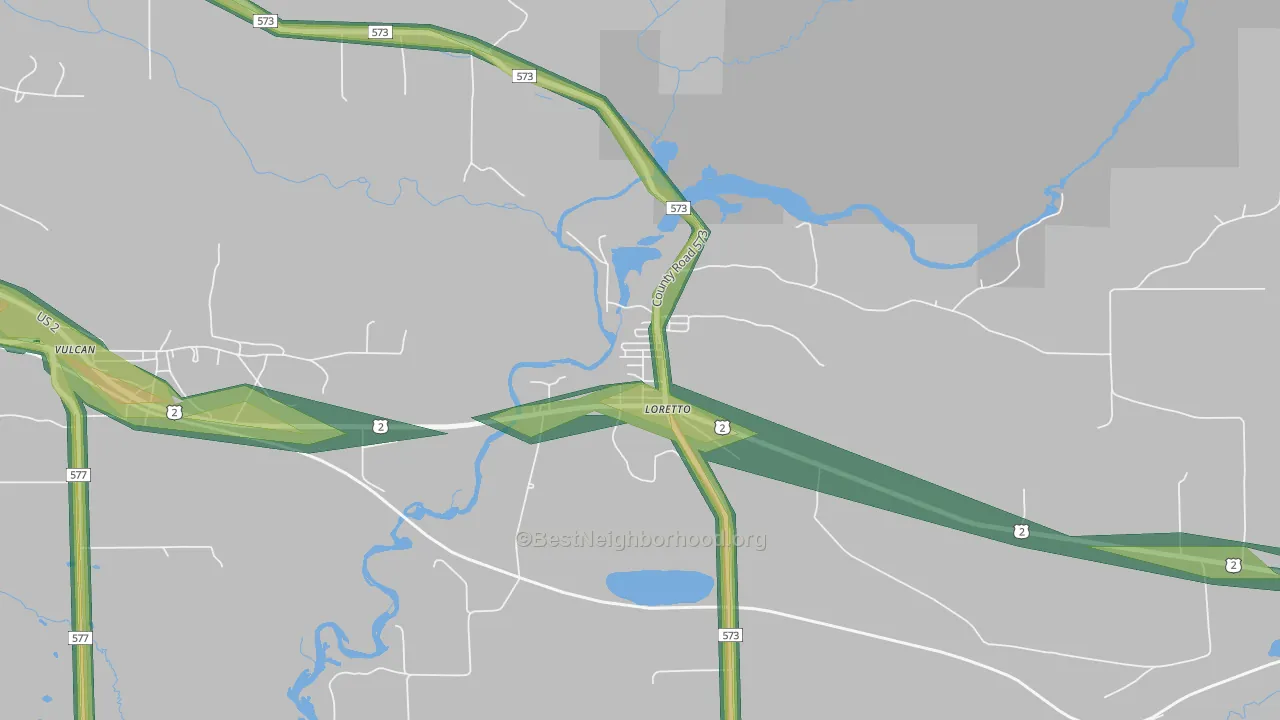 49852, MI Map of Noise Levels in 49852