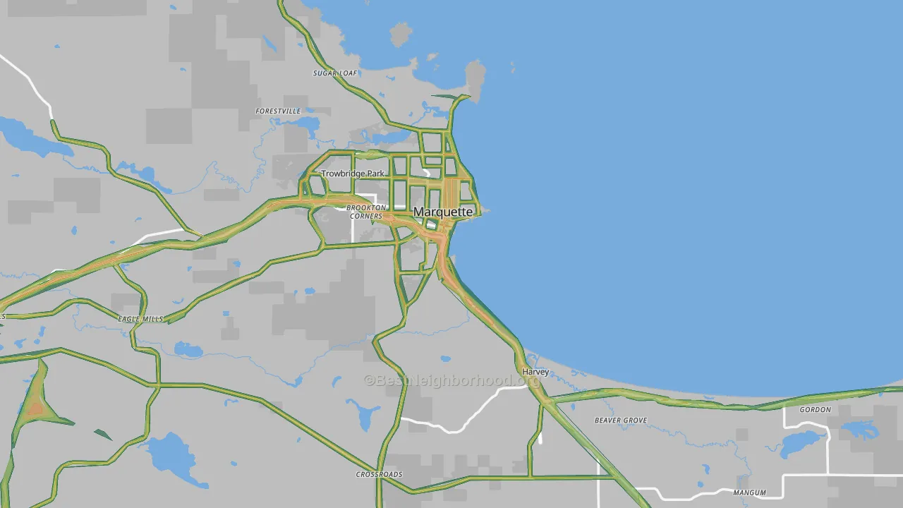 49855, MI Map of Noise Levels in 49855