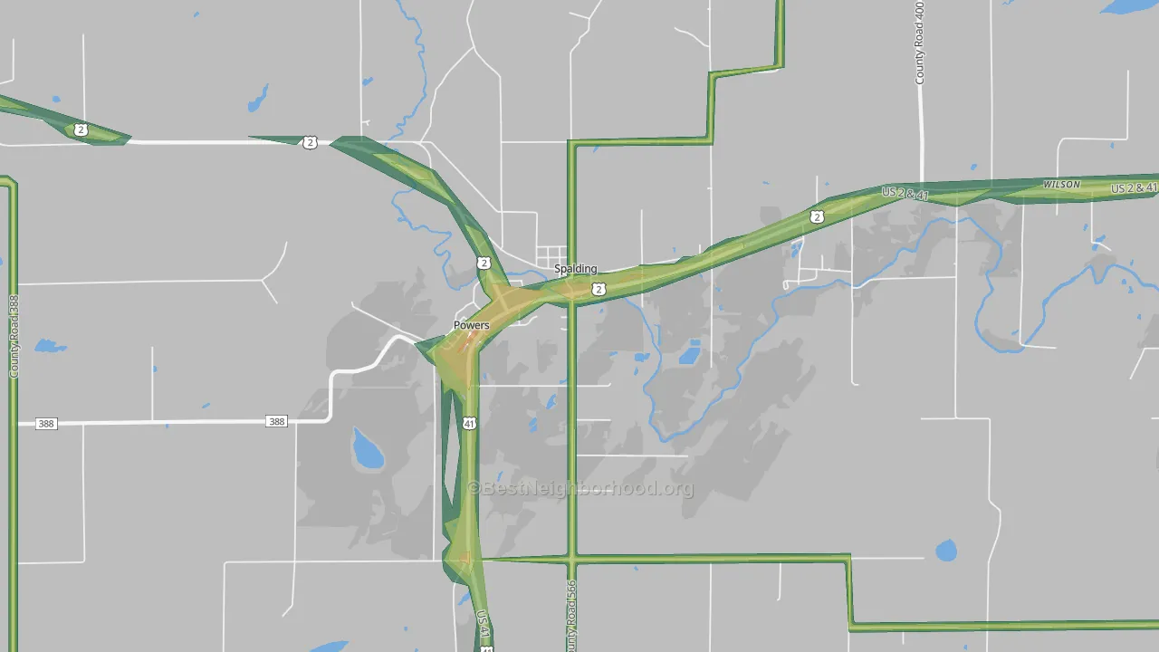 49874, MI Map of Noise Levels in 49874