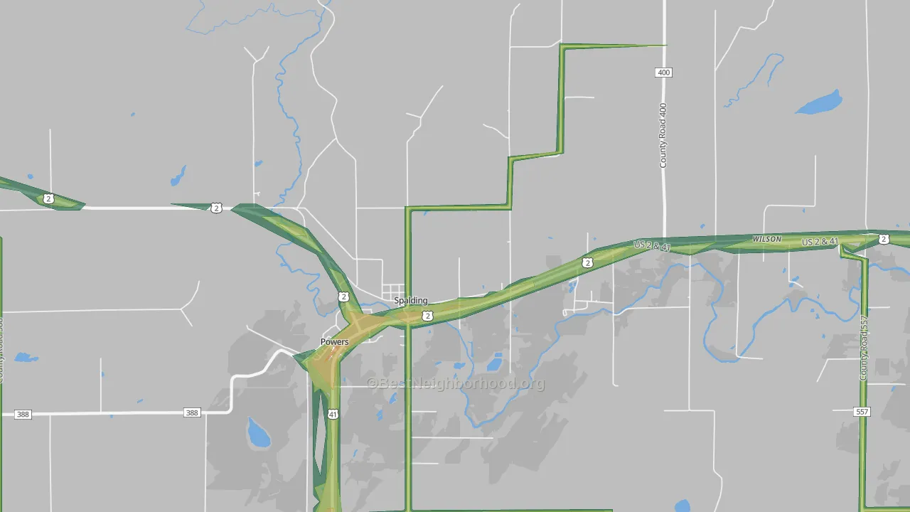49886, MI Map of Noise Levels in 49886