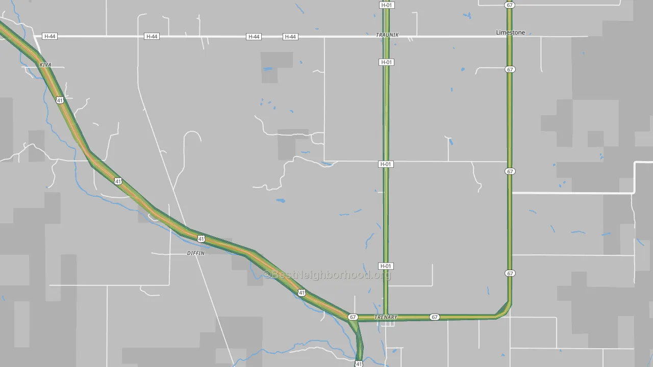 49891, MI Map of Noise Levels in 49891