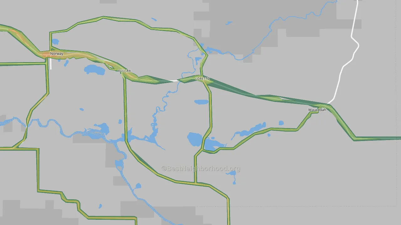49892, MI Map of Noise Levels in 49892