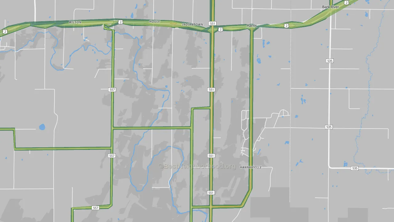 49896, MI Map of Noise Levels in 49896