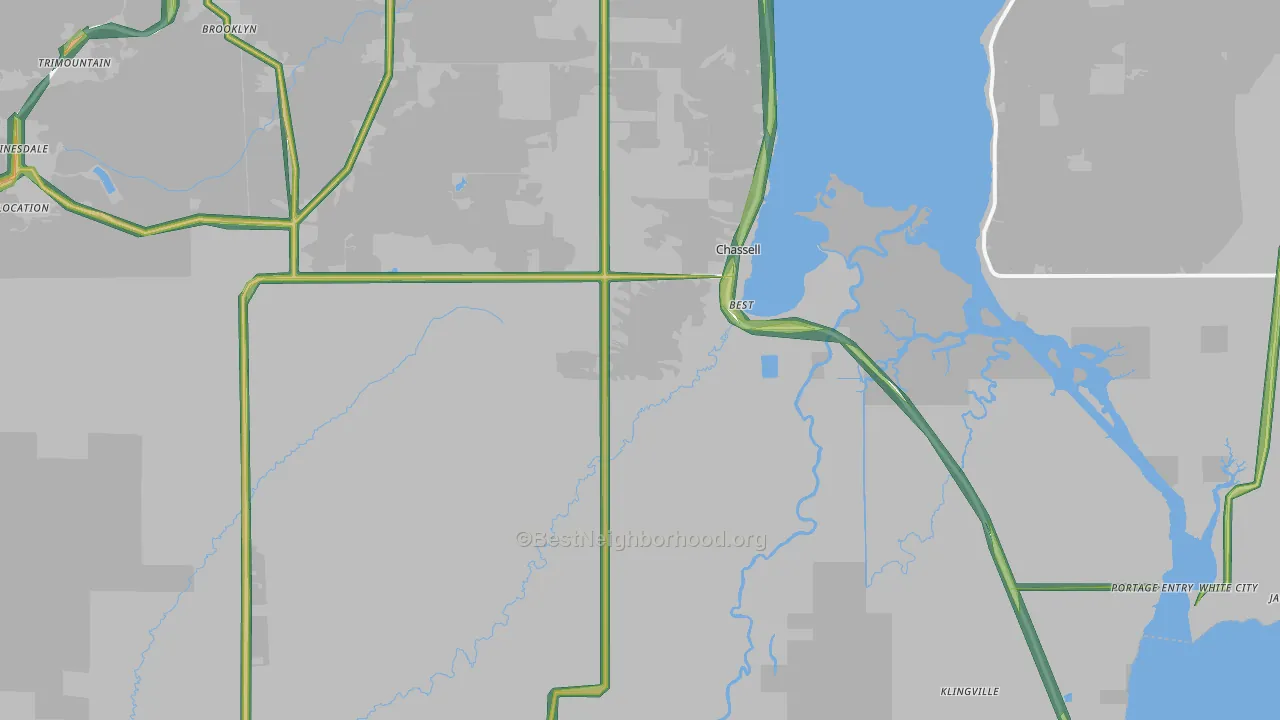 49916, MI Map of Noise Levels in 49916