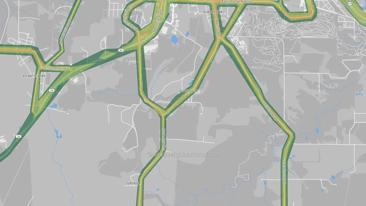 49921, MI Map of Noise Levels in 49921