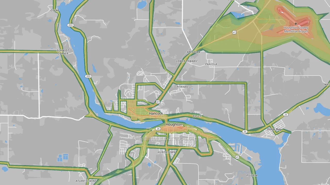 49930, MI Map of Noise Levels in 49930