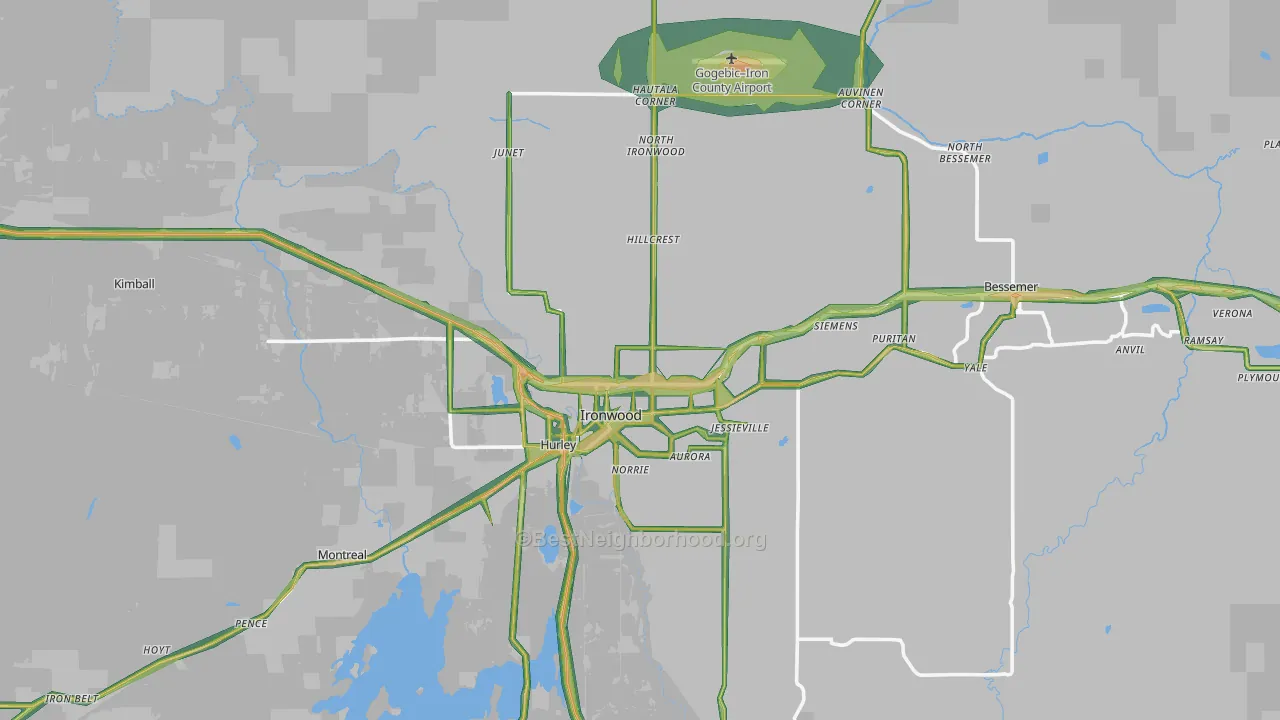 49938, MI Map of Noise Levels in 49938