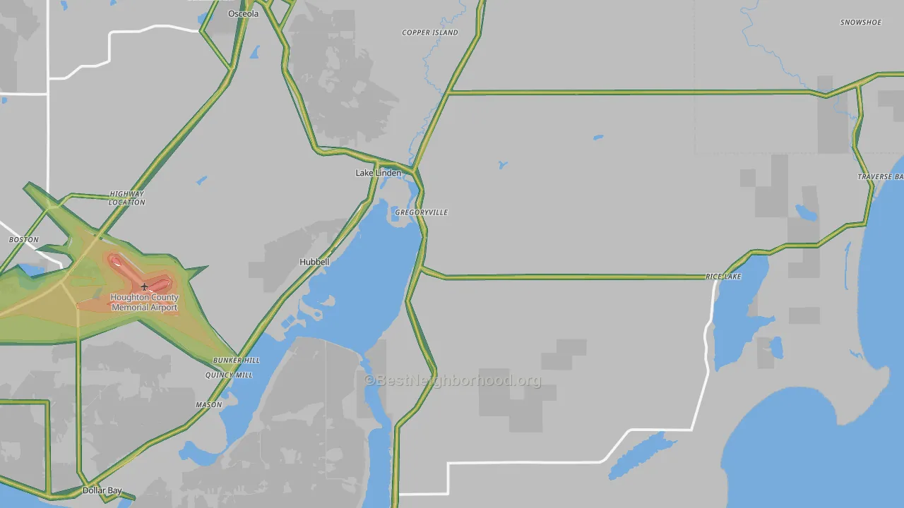 49945, MI Map of Noise Levels in 49945