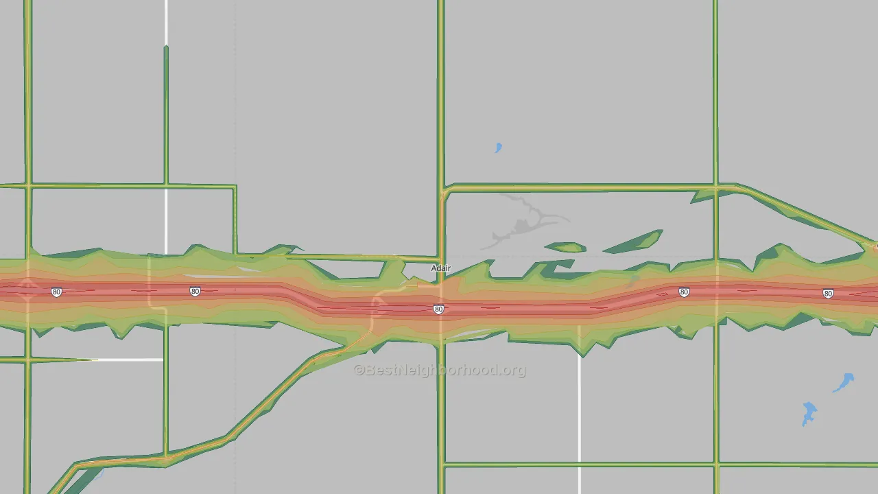 50002, IA Map of Noise Levels in 50002