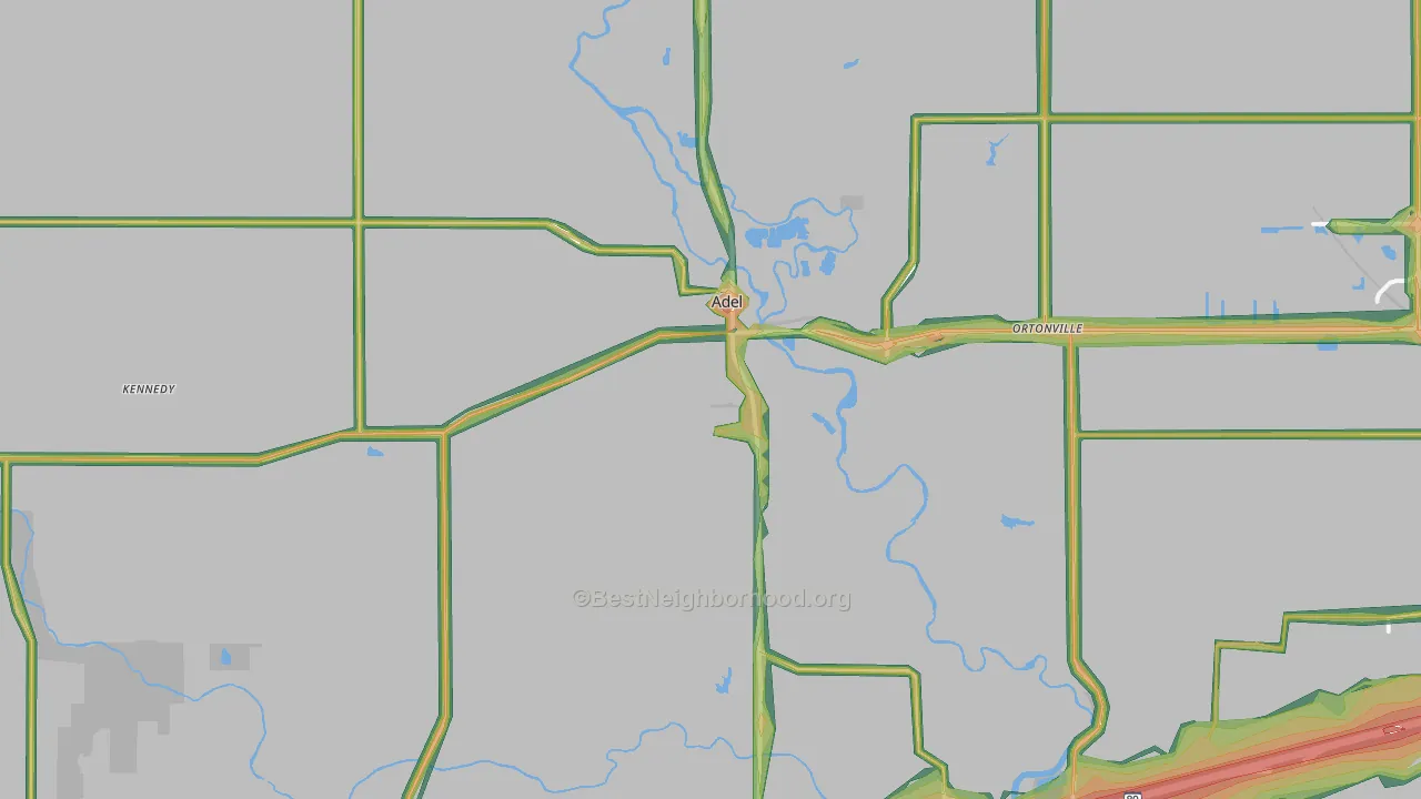 50003, IA Map of Noise Levels in 50003