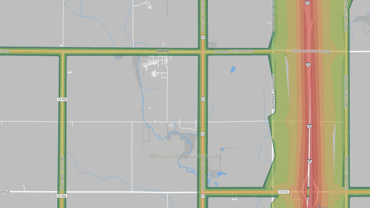 50007, IA Map of Noise Levels in 50007