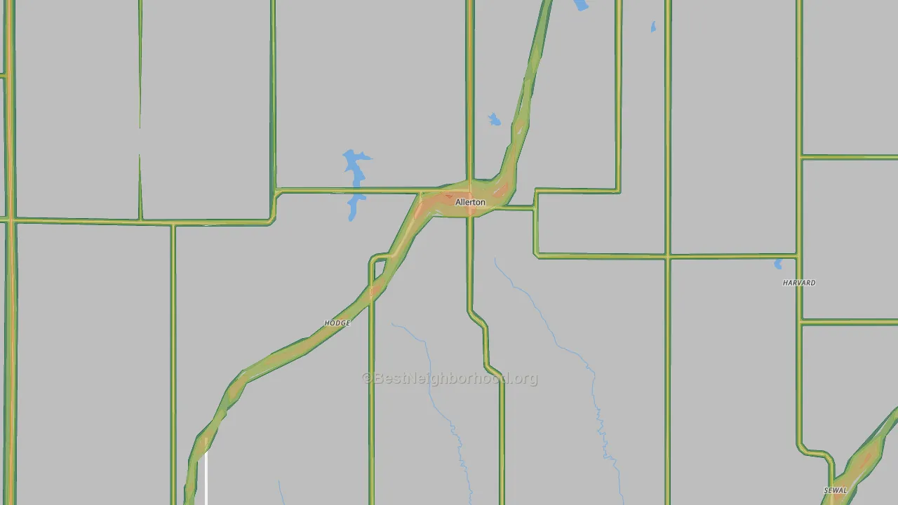 50008, IA Map of Noise Levels in 50008