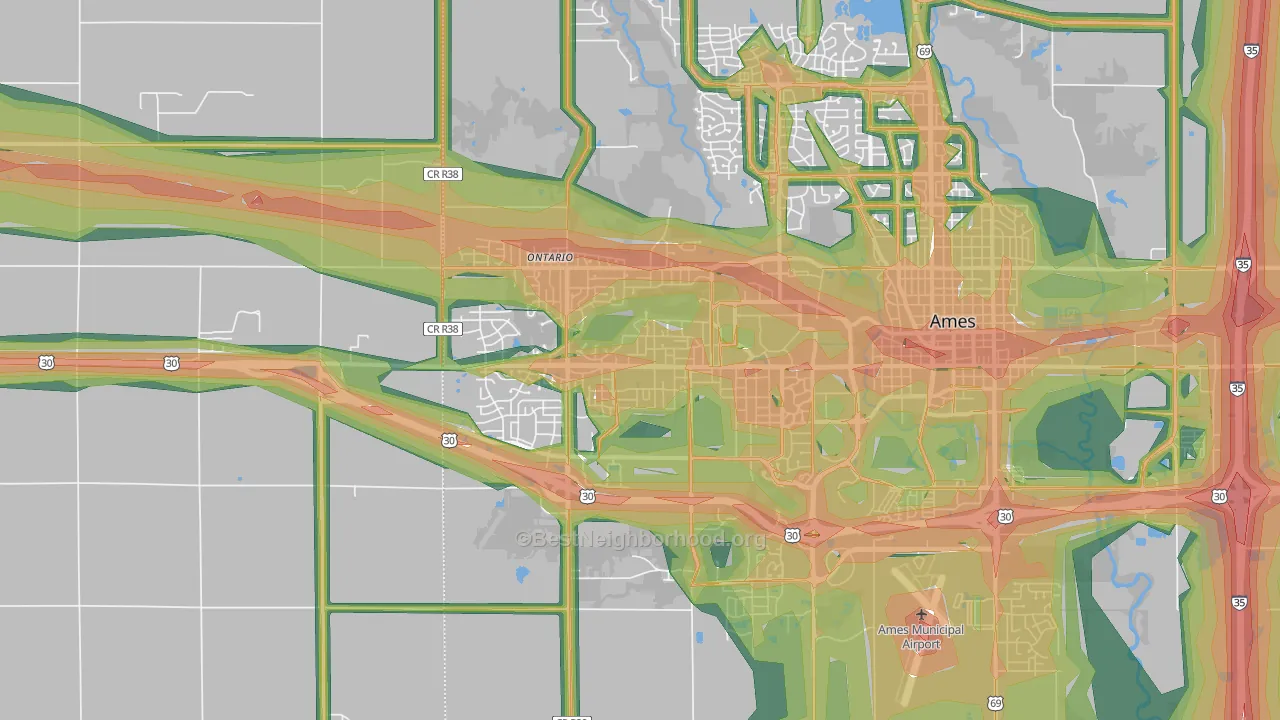 50014, IA Map of Noise Levels in 50014