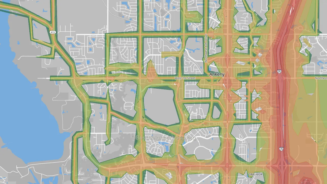 50023, IA Map of Noise Levels in 50023