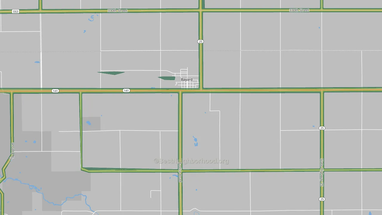 50029, IA Map of Noise Levels in 50029