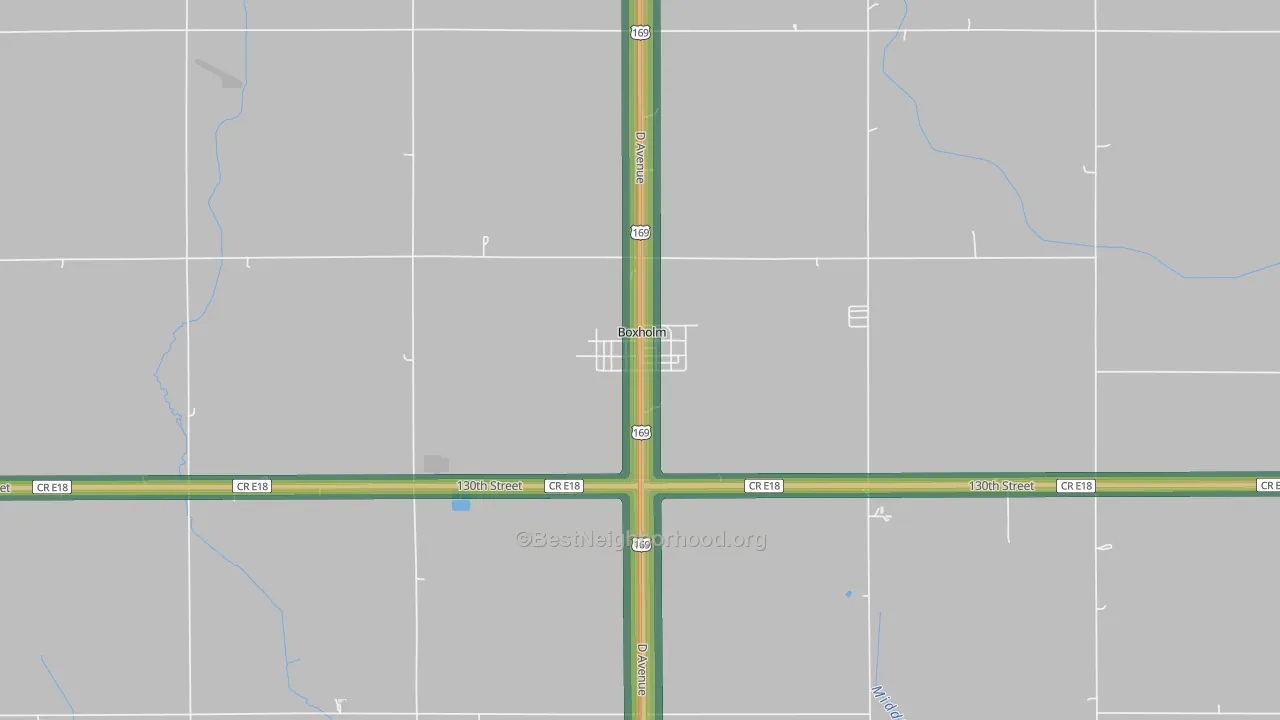 50040, IA Map of Noise Levels in 50040