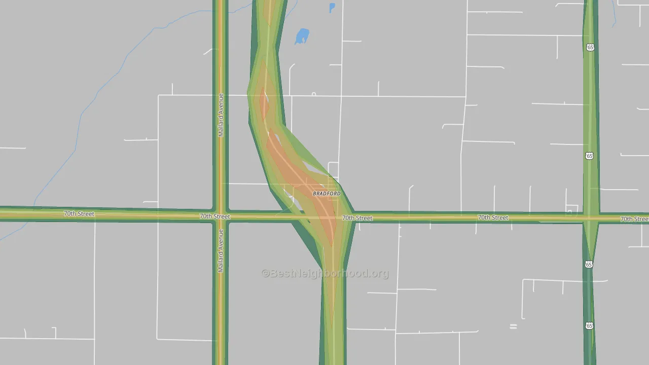 50041, IA Map of Noise Levels in 50041