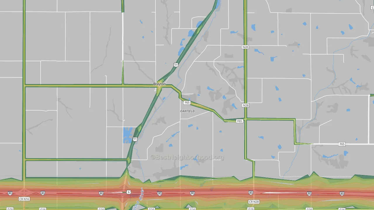 50042, IA Map of Noise Levels in 50042