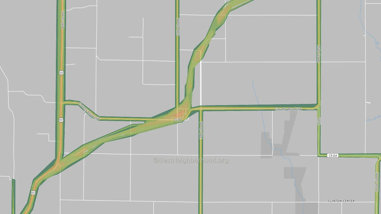 50052, IA Map of Noise Levels in 50052