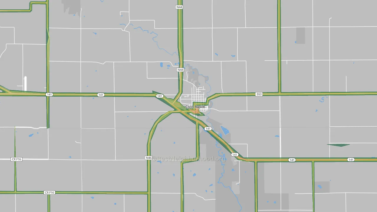 50058, IA Map of Noise Levels in 50058