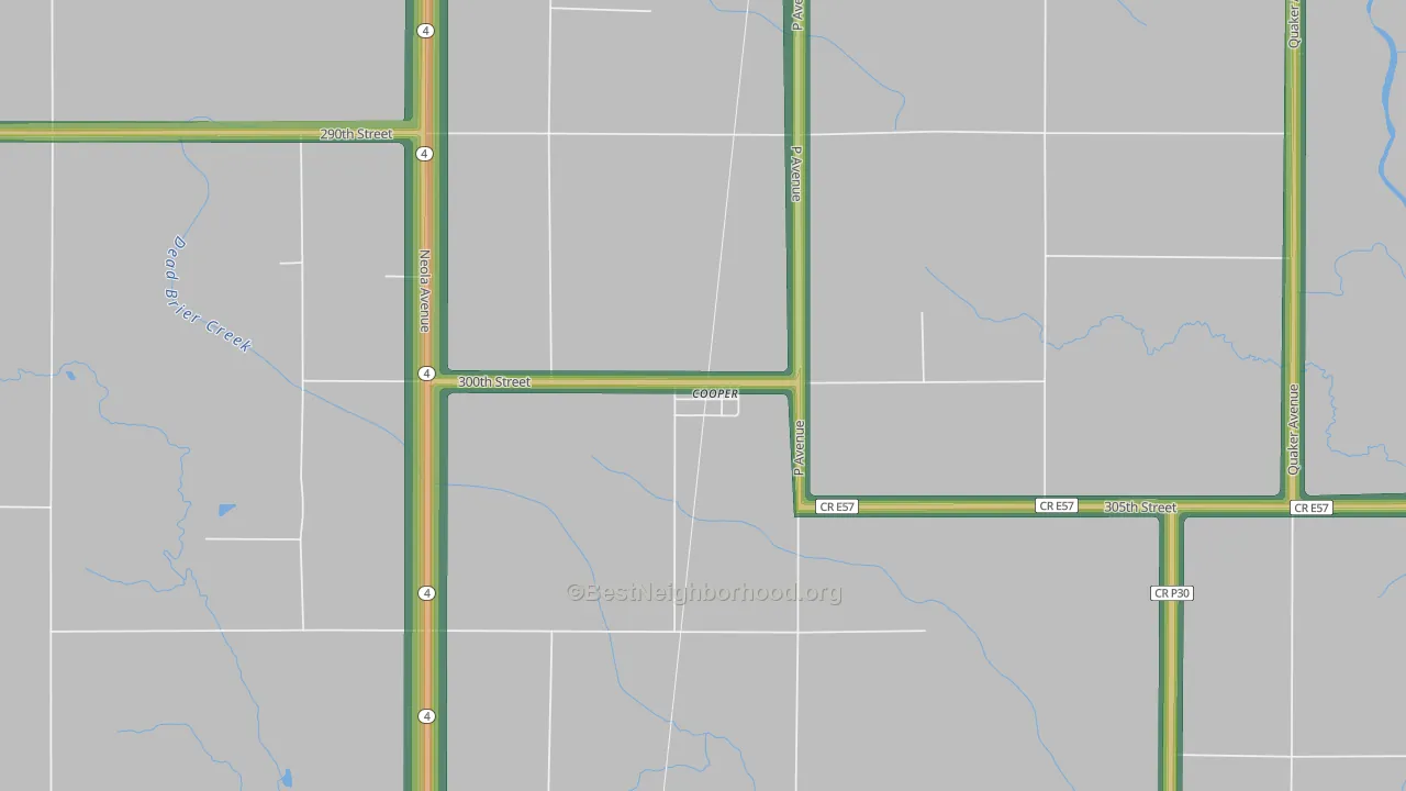 50059, IA Map of Noise Levels in 50059