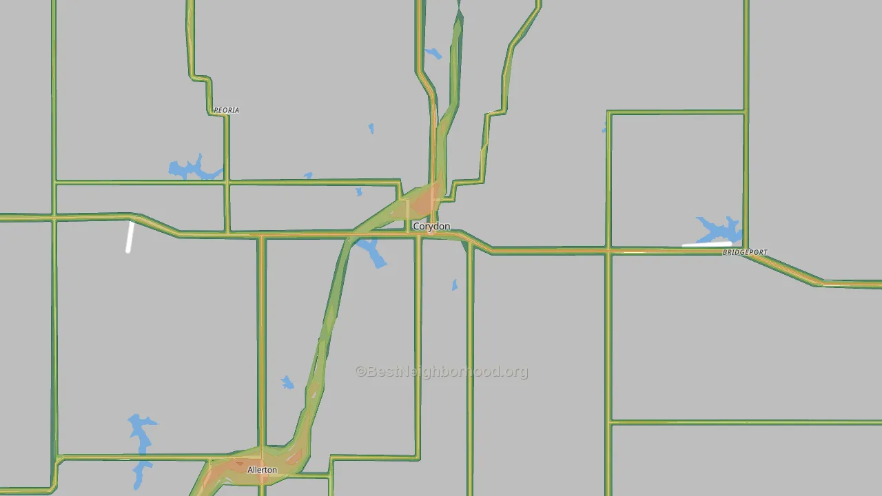 50060, IA Map of Noise Levels in 50060