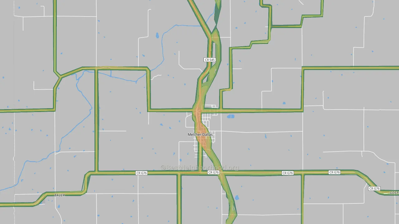 50062, IA Map of Noise Levels in 50062