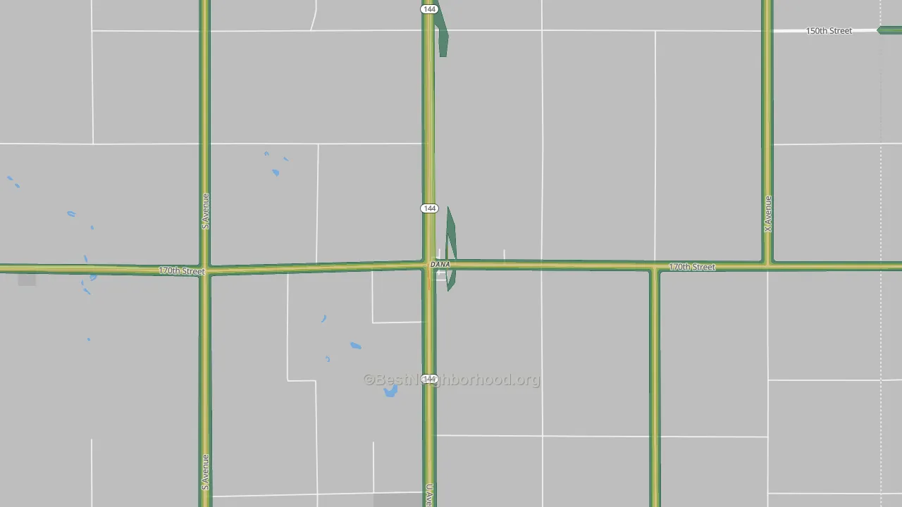 50064, IA Map of Noise Levels in 50064