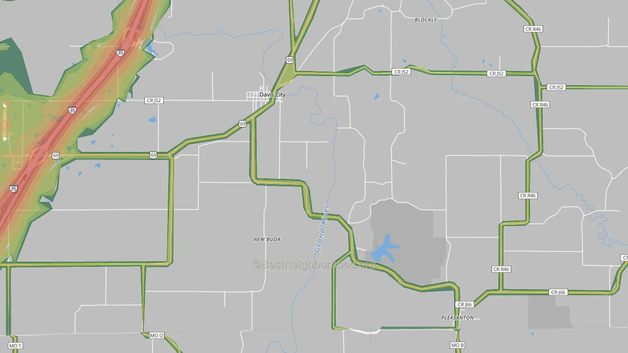 50065, IA Map of Noise Levels in 50065