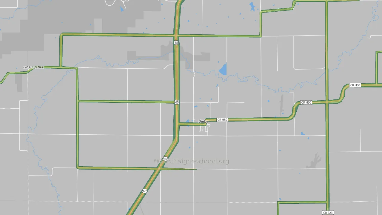 50068, IA Map of Noise Levels in 50068
