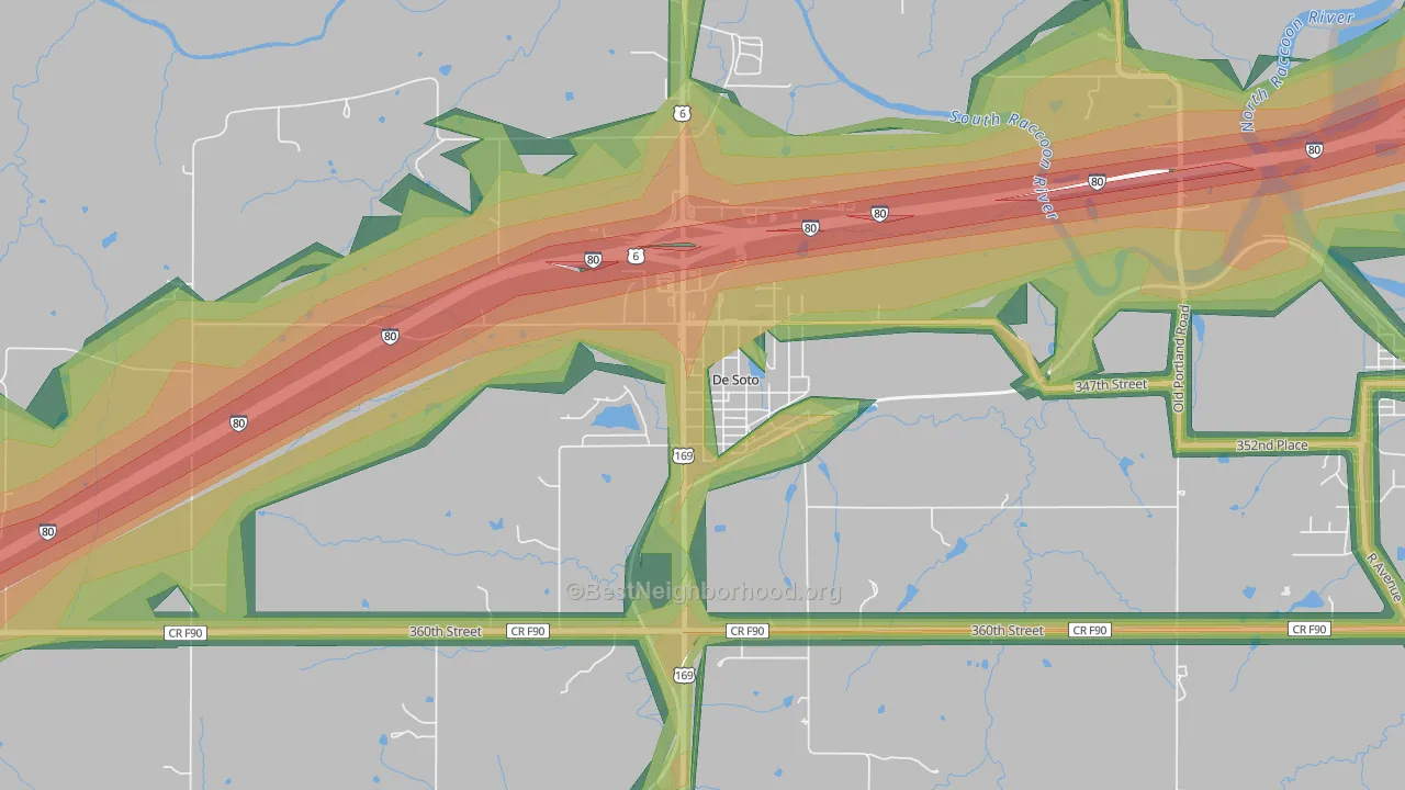 50069, IA Map of Noise Levels in 50069