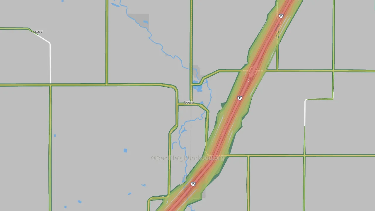 50071, IA Map of Noise Levels in 50071