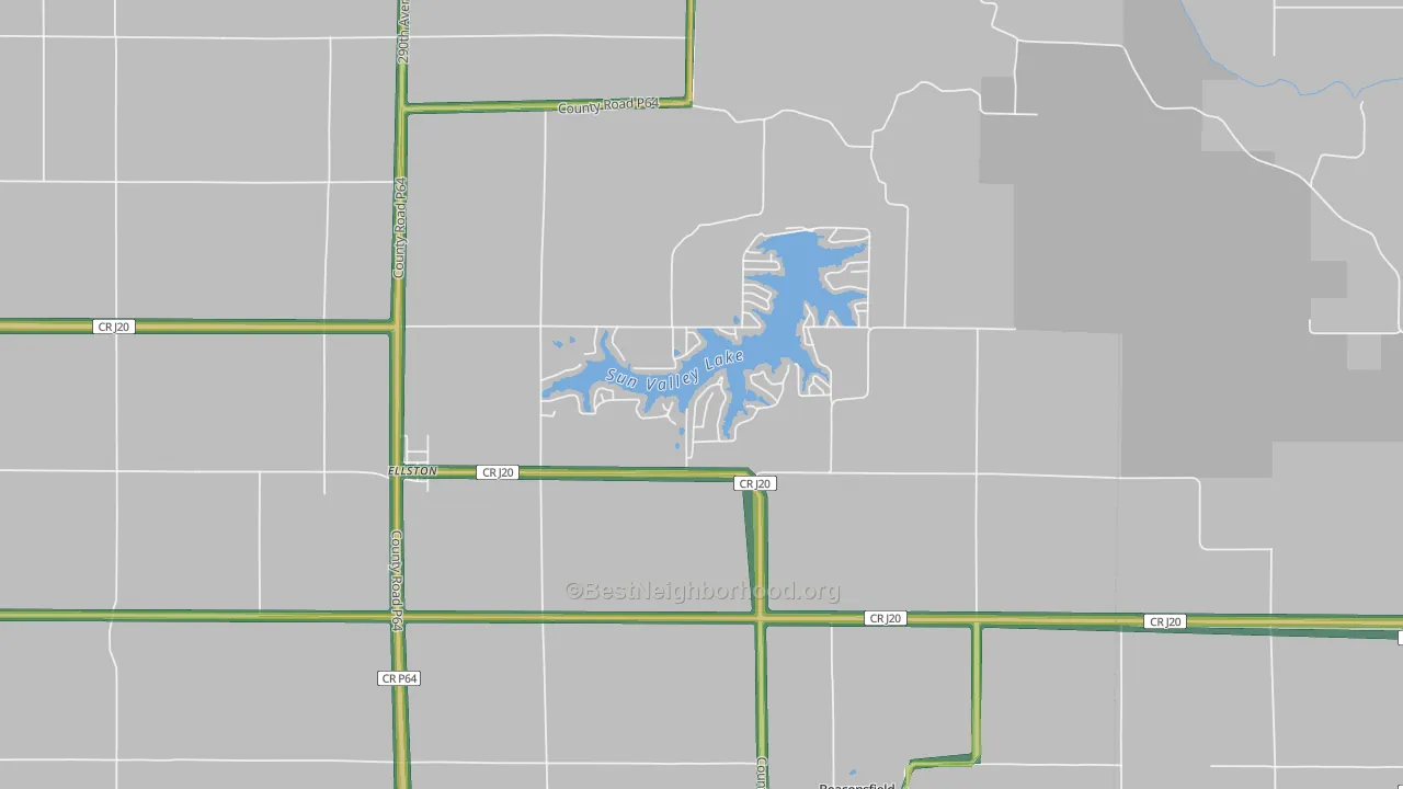 50074, IA Map of Noise Levels in 50074