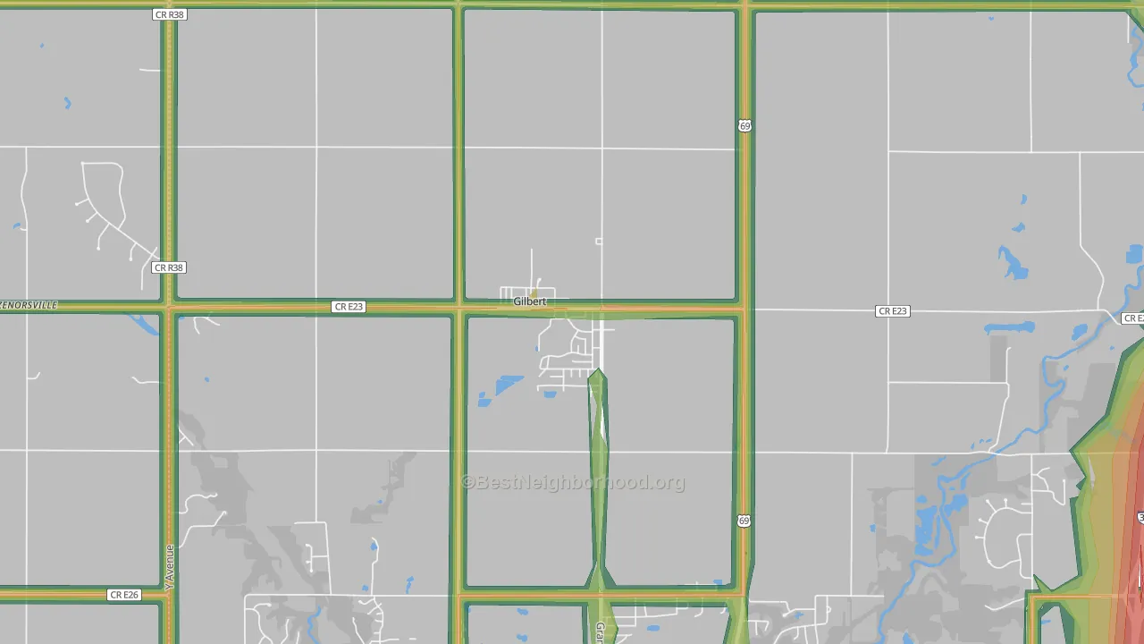 50105, IA Map of Noise Levels in 50105