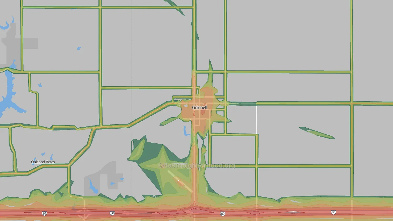 50112, IA Map of Noise Levels in 50112