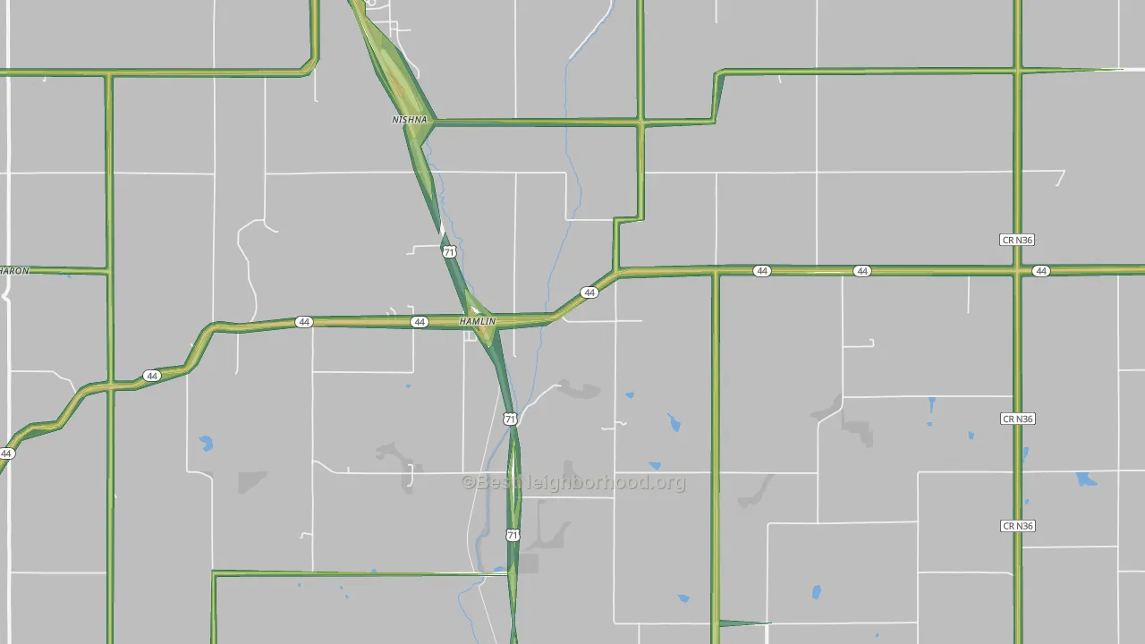 50117, IA Map of Noise Levels in 50117