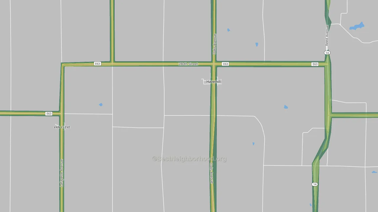 50120, IA Map of Noise Levels in 50120