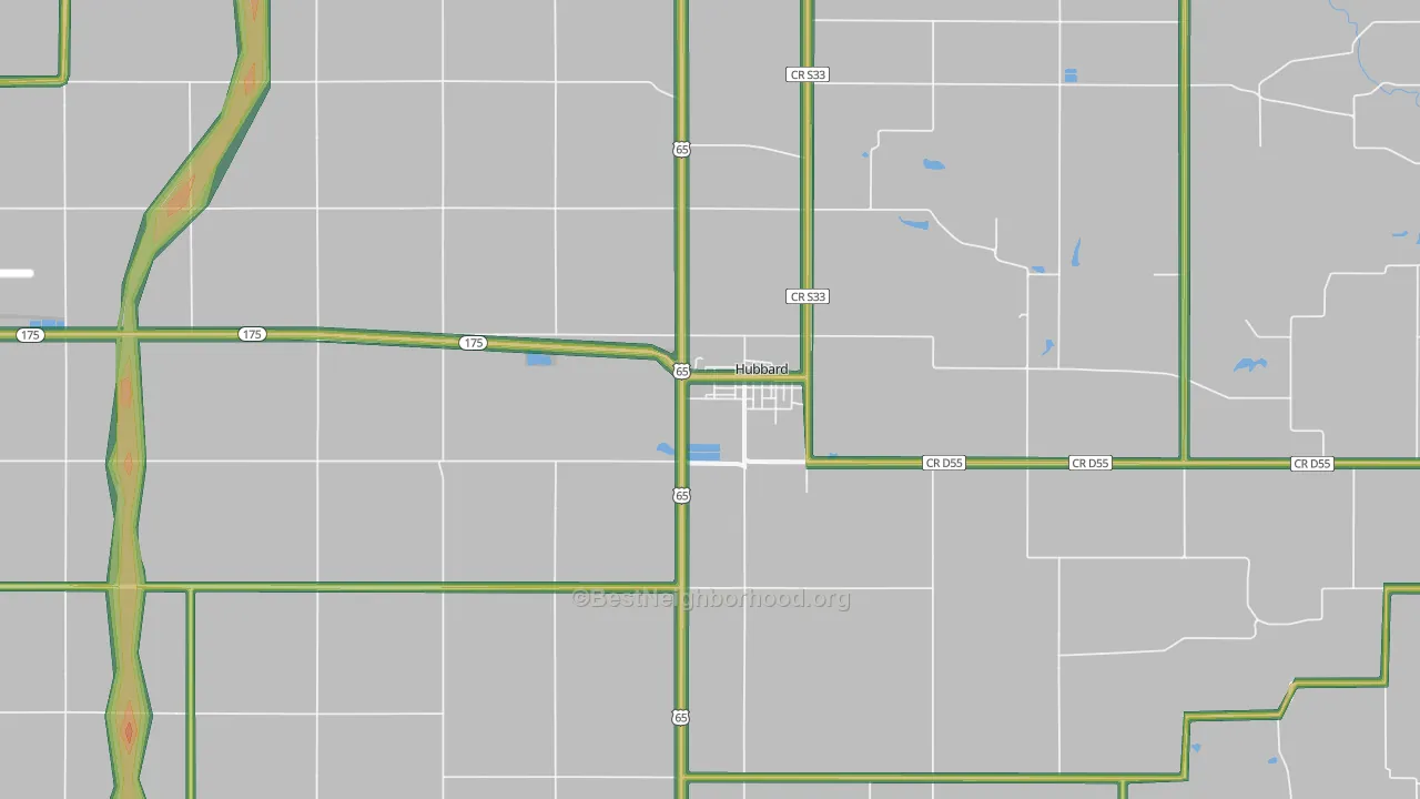 50122, IA Map of Noise Levels in 50122