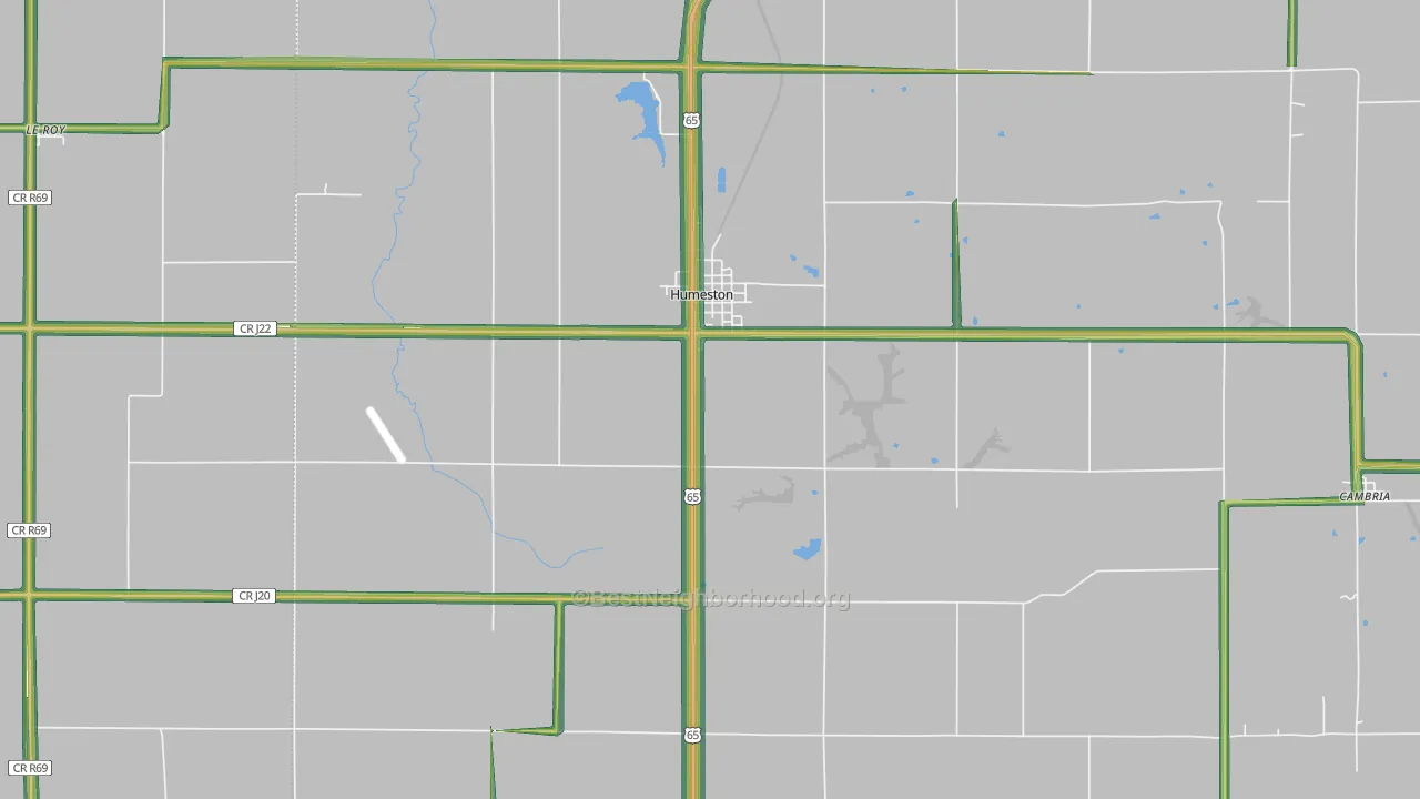 50123, IA Map of Noise Levels in 50123