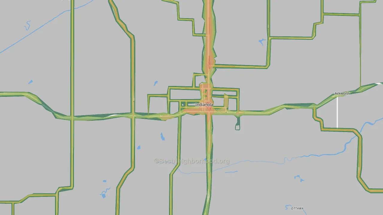 50125, IA Map of Noise Levels in 50125