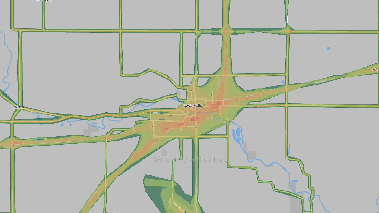 50126, IA Map of Noise Levels in 50126