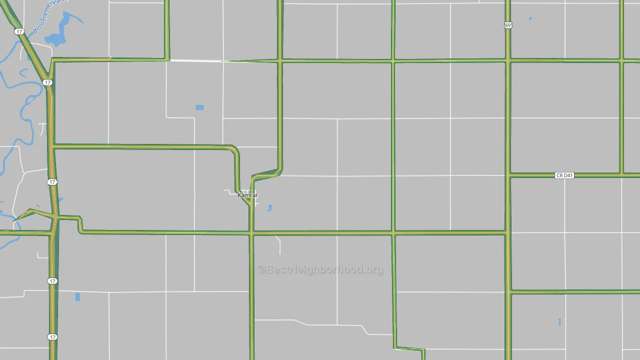 50132, IA Map of Noise Levels in 50132