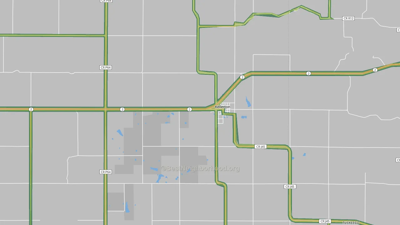 50133, IA Map of Noise Levels in 50133
