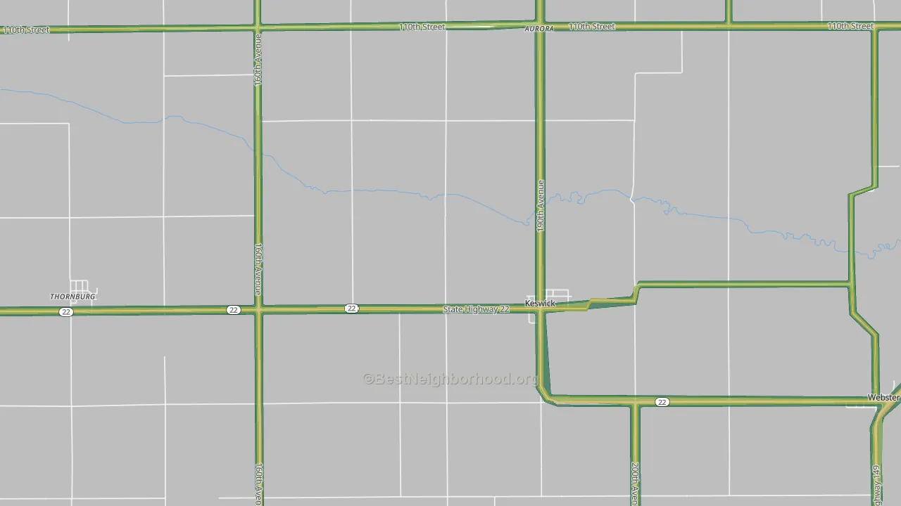 50136, IA Map of Noise Levels in 50136