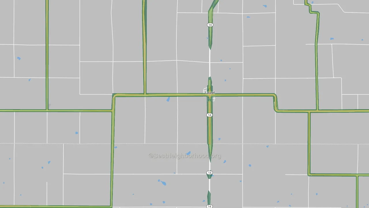 50141, IA Map of Noise Levels in 50141
