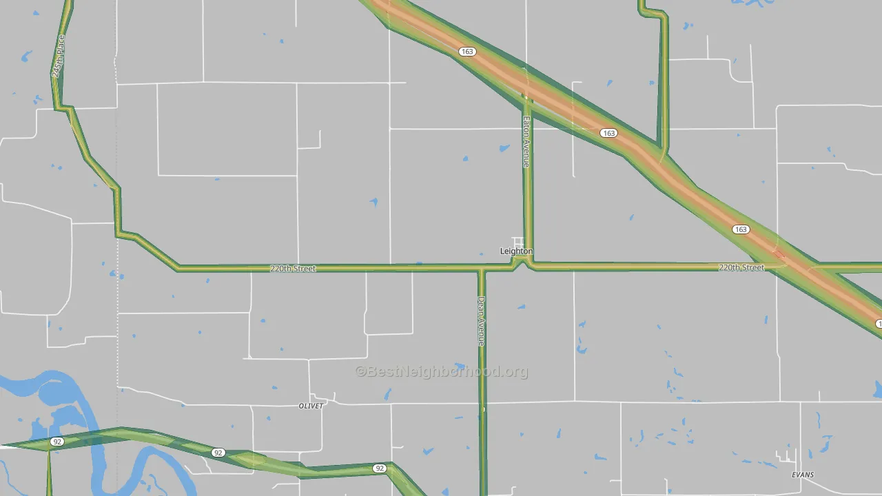 50143, IA Map of Noise Levels in 50143
