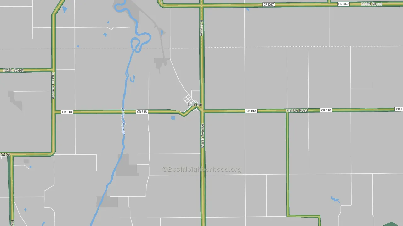 50148, IA Map of Noise Levels in 50148