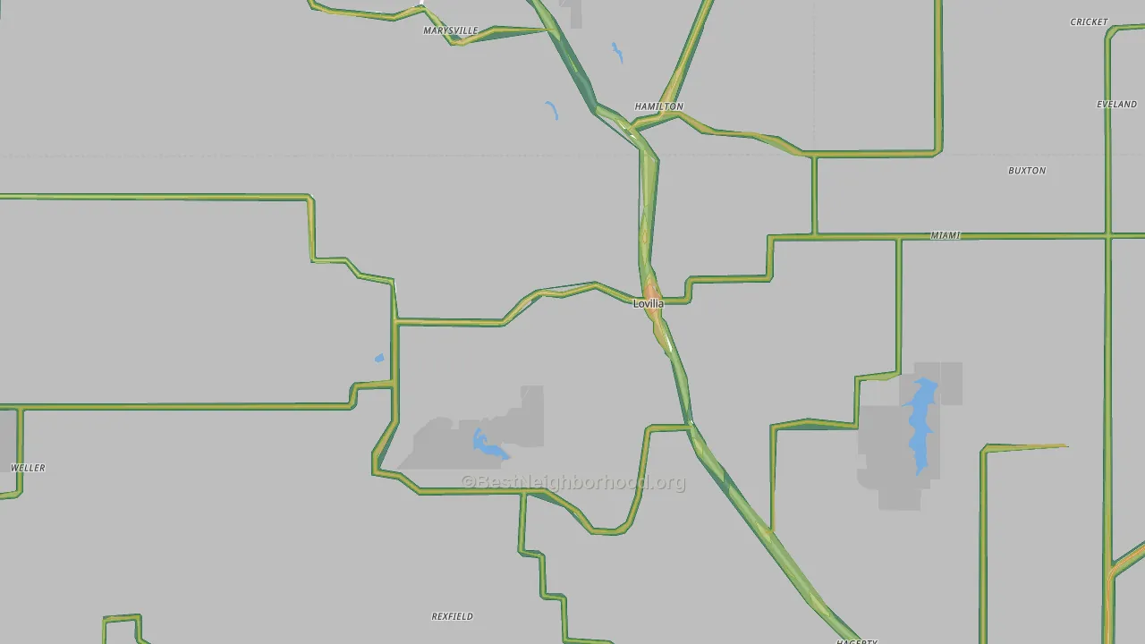 50150, IA Map of Noise Levels in 50150