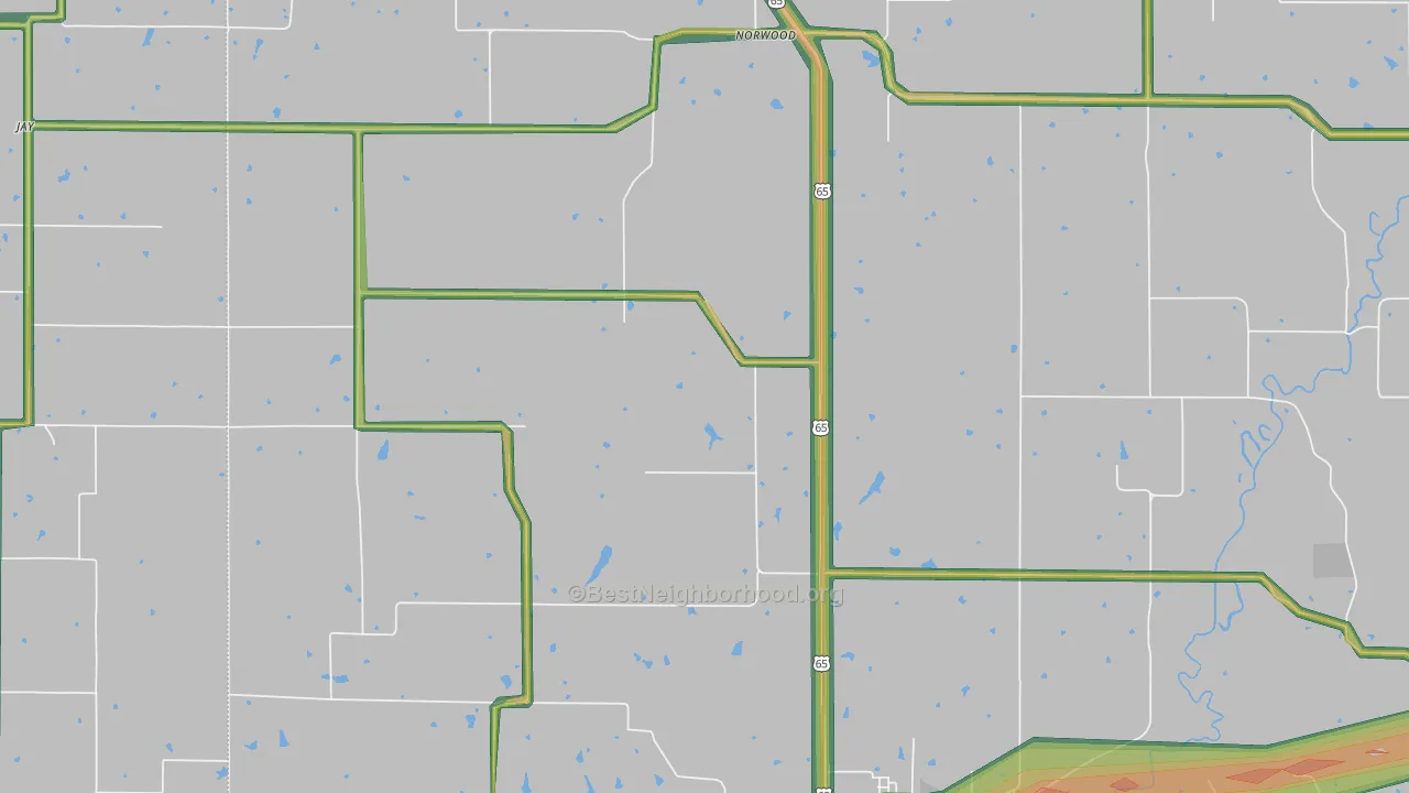 50151, IA Map of Noise Levels in 50151